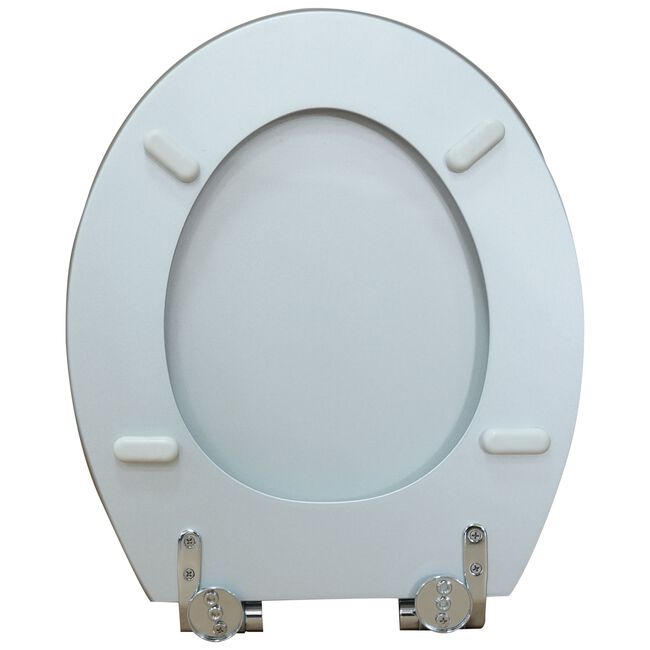Silver Brushed Slow Closing Toilet Seat