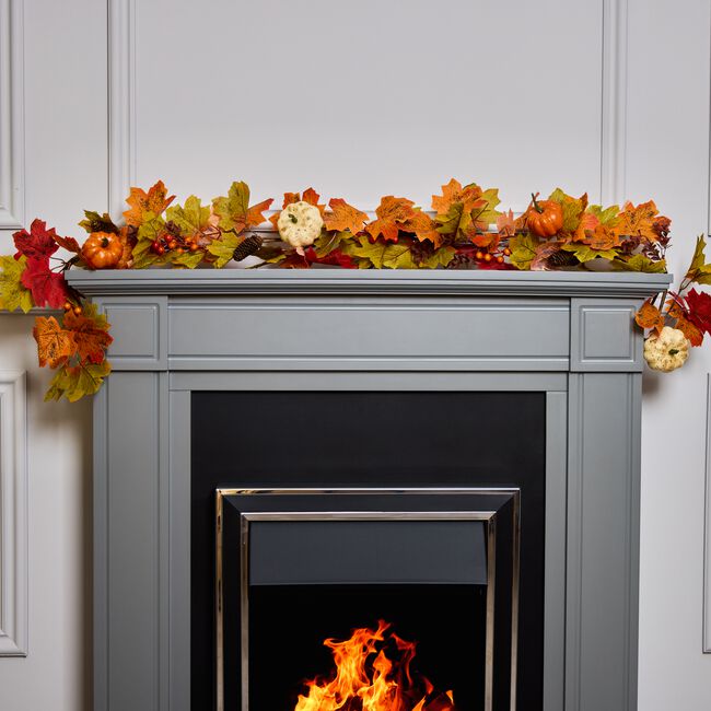 Autumn Leaf & Pumpkin Garland