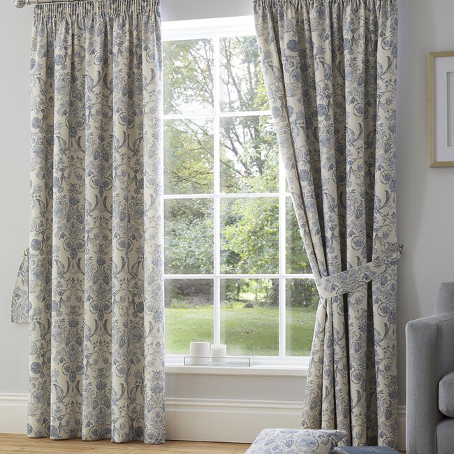 Dreams & Drapes Averie Blue 66 x 54 Curtain 