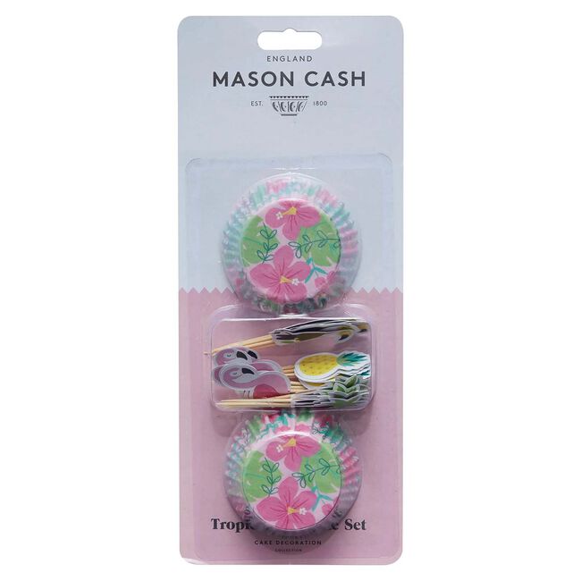 Mason Cash Tropical Cupcake Cases & Cake Toppers