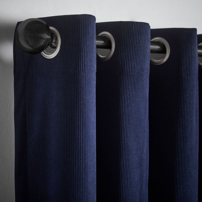 DIM OUT CORDED NAVY 66x54 Curtain