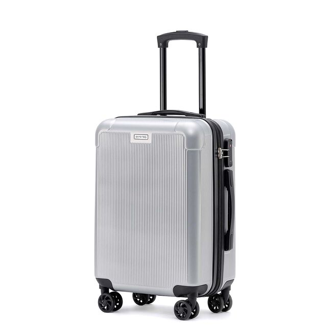 Cabin Size Lightweight Hardshell Luggage - Silver