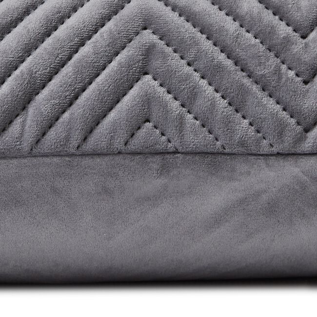Triangle Stitch Cushion 58x58cm - Grey