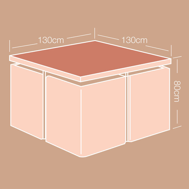 Premium Lightweight Rattan Cube Set Cover