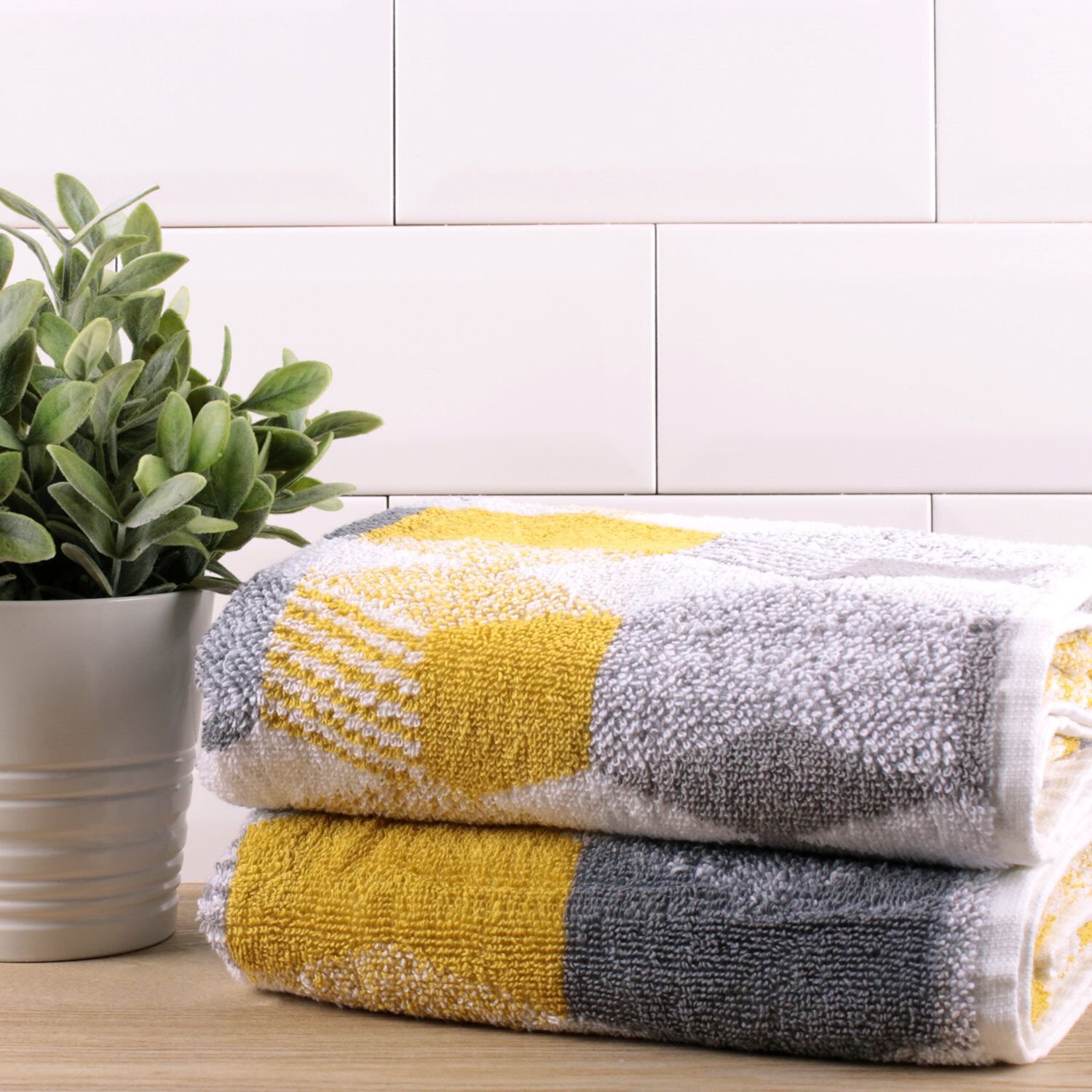 Hexagon Towels 550GSM Home Store More