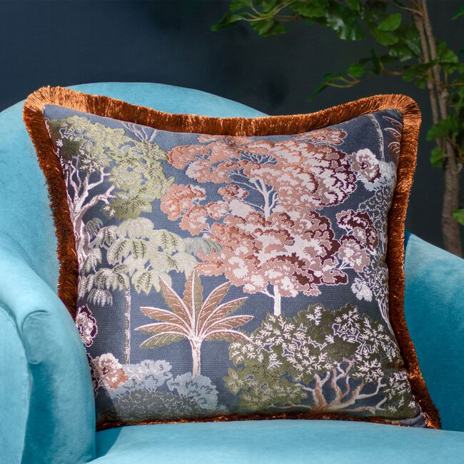 WYLDER WOODLANDS NAVY  55x55 Cushion