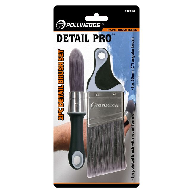 Detail Pro 2pc Detail Brush Set - Round & Angular