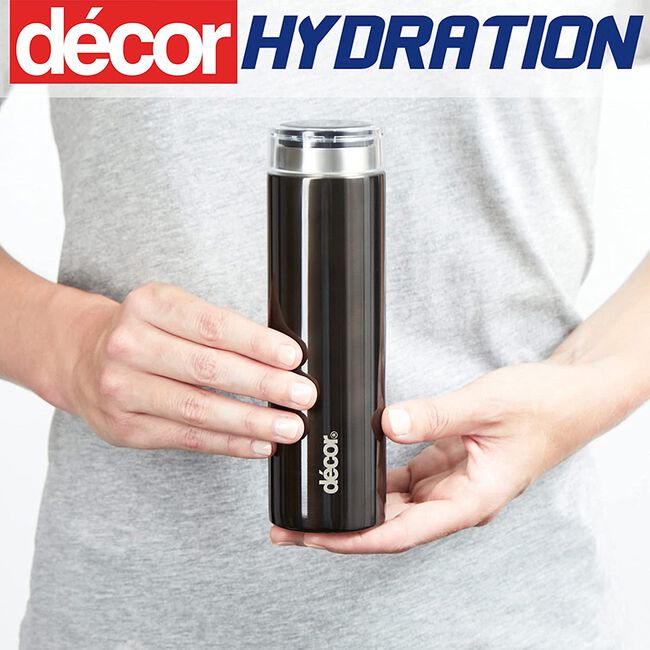 Decor Black 300ml Vacuum Water Bottle Flask 
