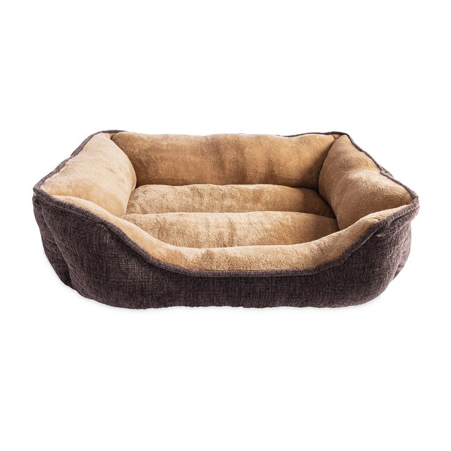 Chenille & Coral Fleece Pet Bed - Medium