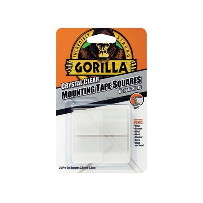 Gorilla 2.5cm Clear Mounting (Squares) Tape