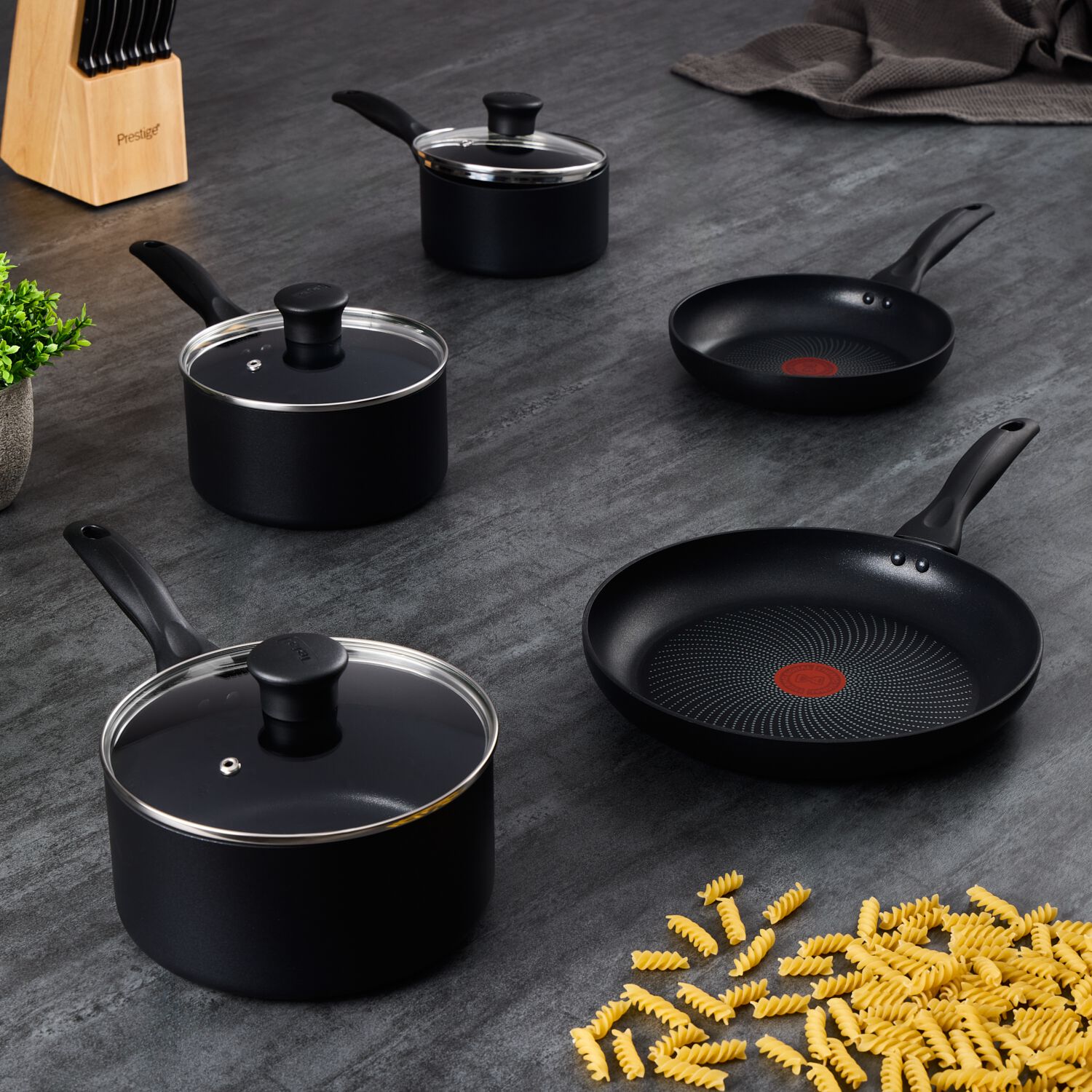 Tefal Induction Black 5 Piece Cookware Set