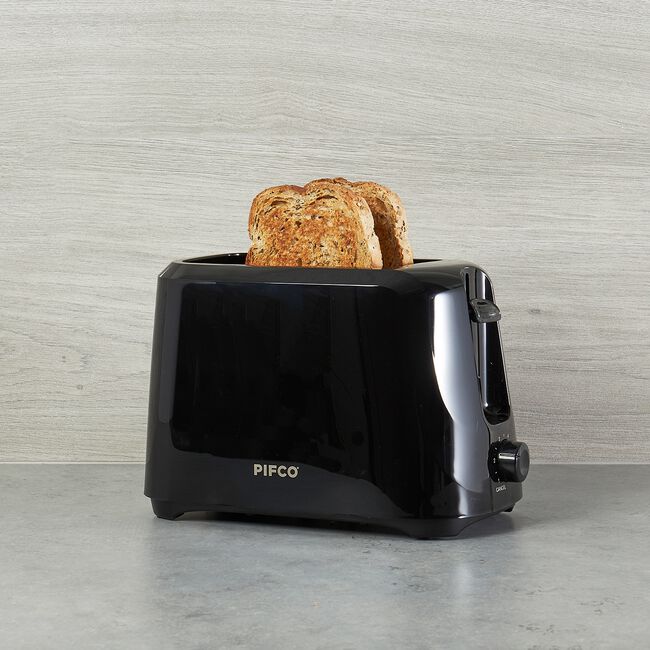 Pifco EssentIal 2 Slice Black Toaster 
