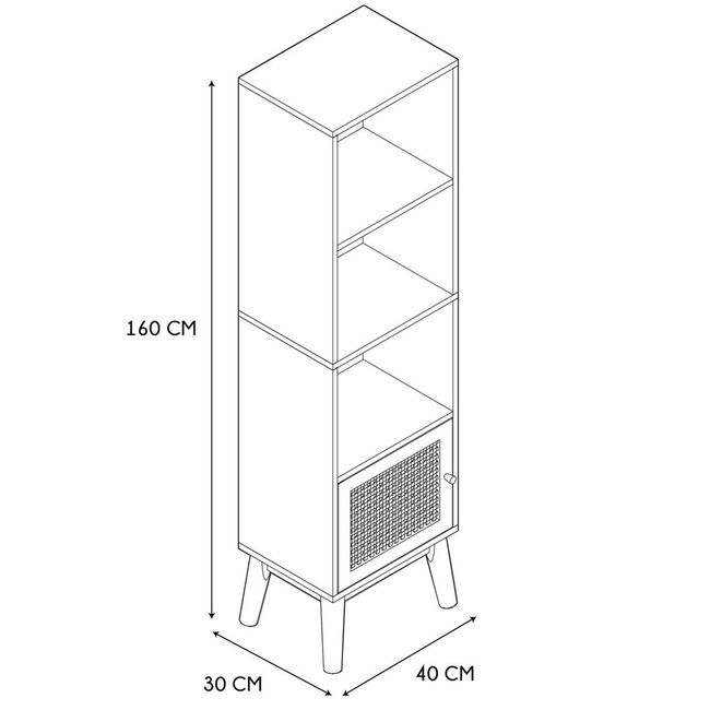 Bali 1 Door Column Cabinet 