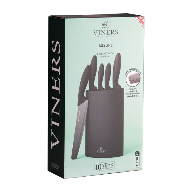 Viners Assure 6 Piece Knife Block Set