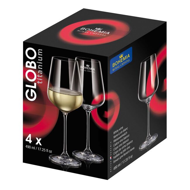 Bohemia Globo 490ml White Wine Glasses - 4 pack