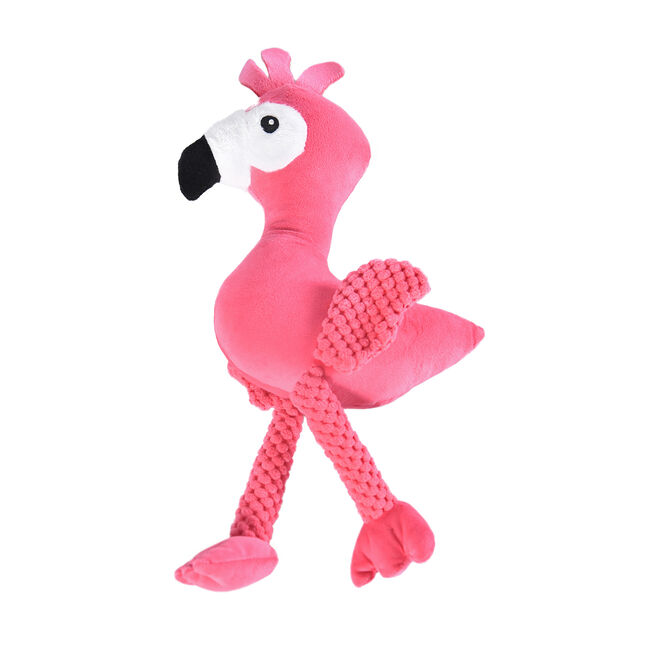 Flamingo Plush Dog Toy w/ Squeaker