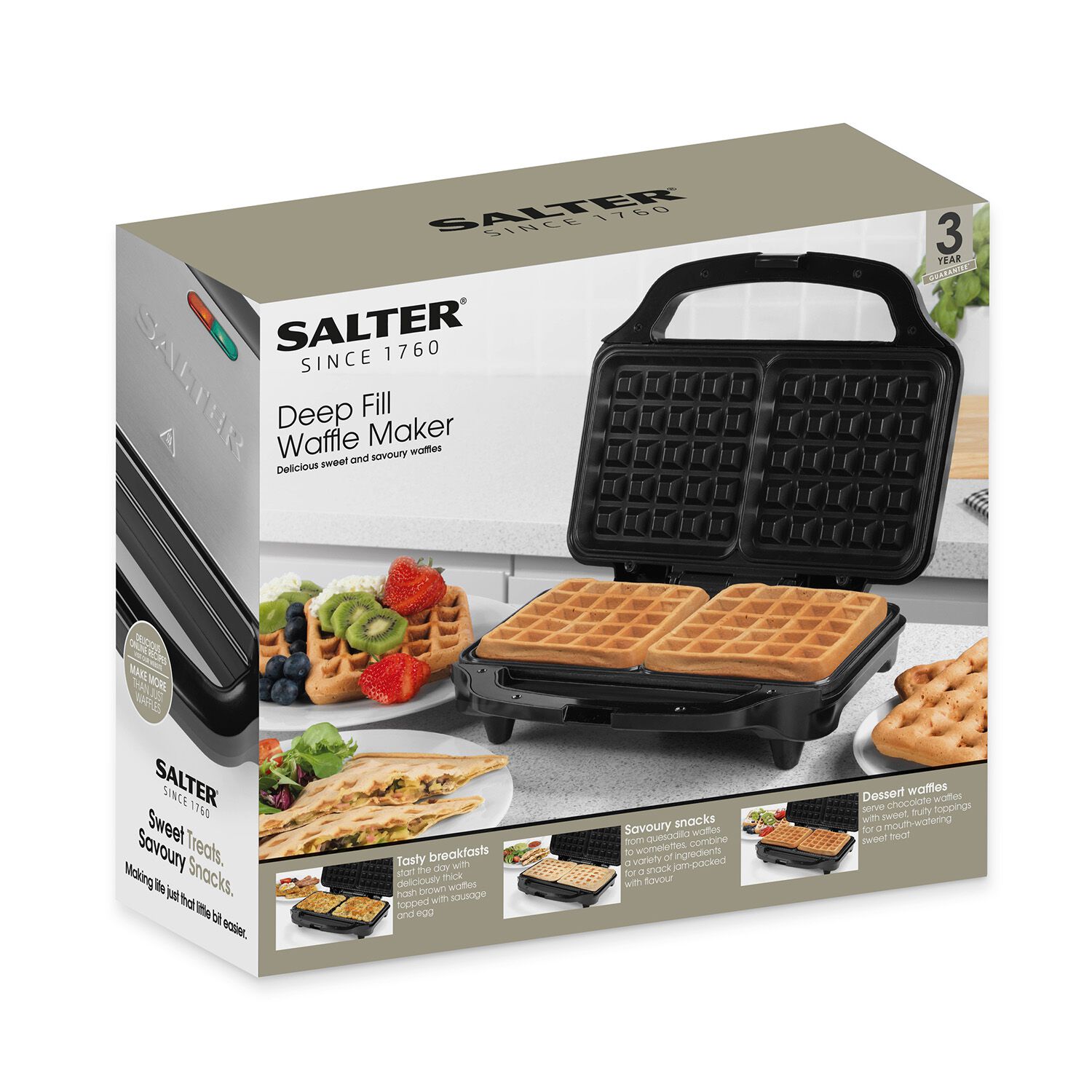 Salter Deep Fill Waffle Maker