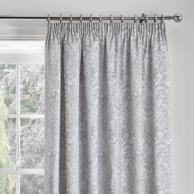 DREAMS & DRAPES PENCIL PLEAT AVELINE Grey 66x54 Curtain