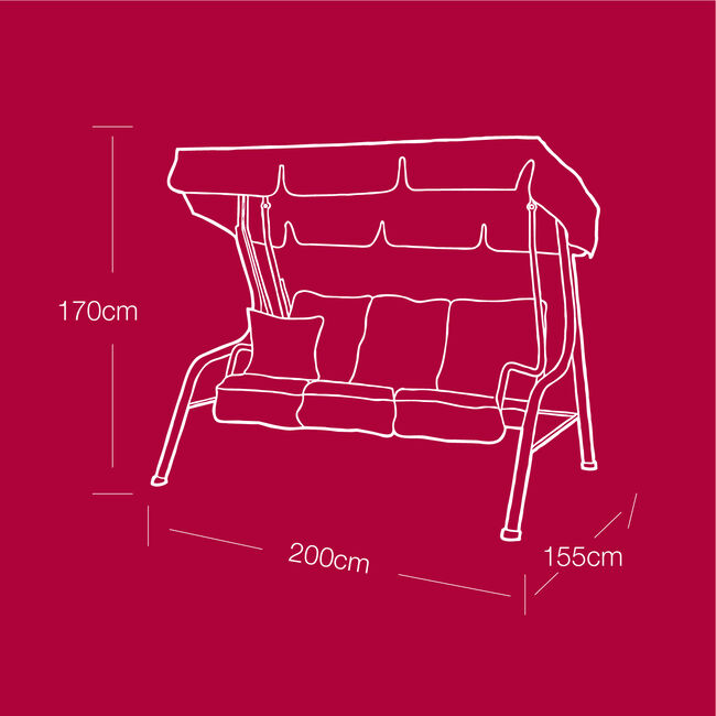 3 Seater Swing Chair Cover 100GSM