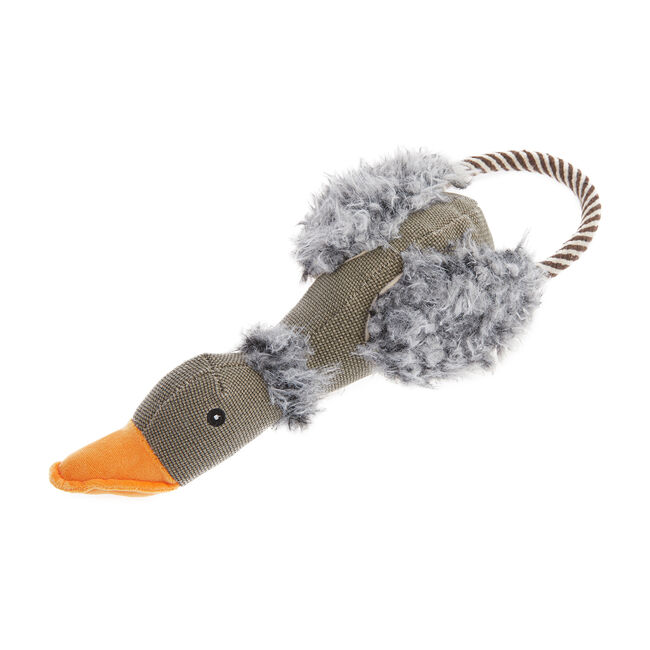 Plush Duck & Rope Dog Toy