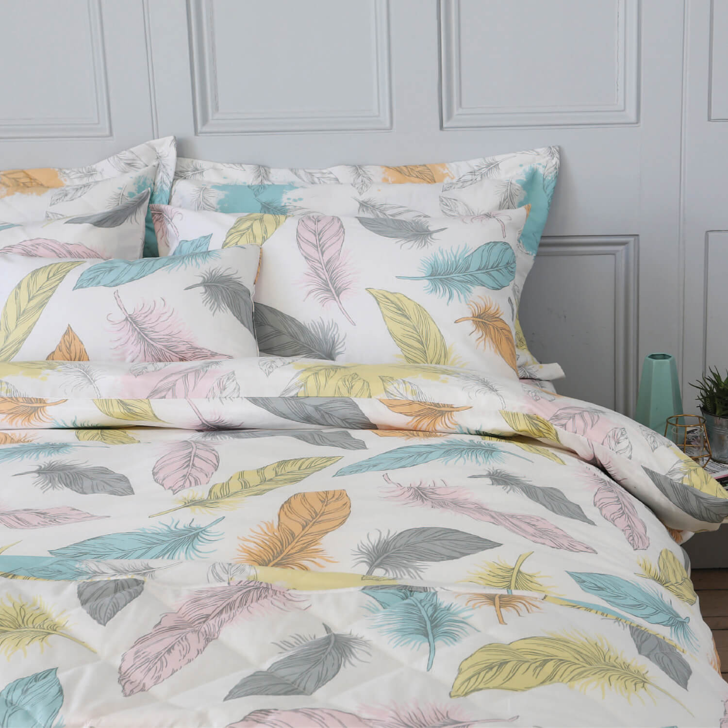 Feather Pastel Duvet Set Home Store More