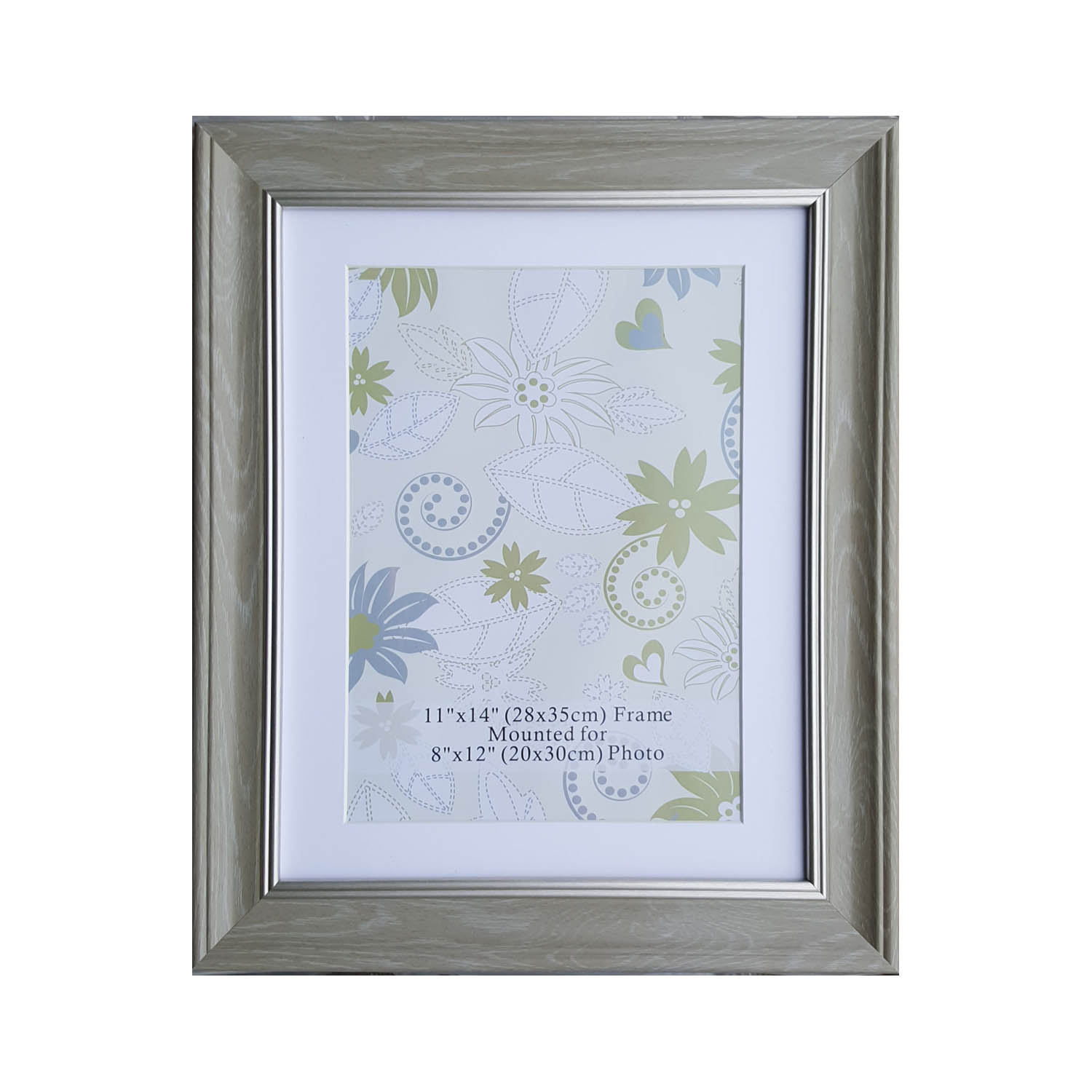 Natural & Silver Photo Frame 8x12