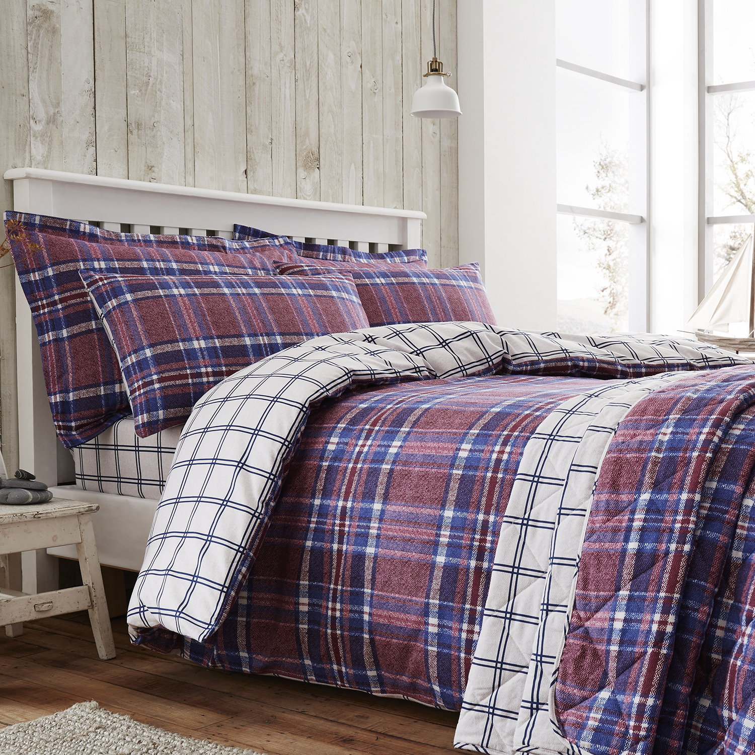 tartan double duvet set