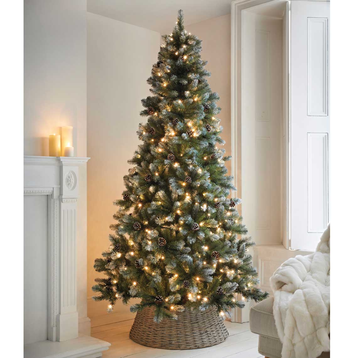 7.5Ft Frosted Pine Cone Christmas Tree - Home Store + More