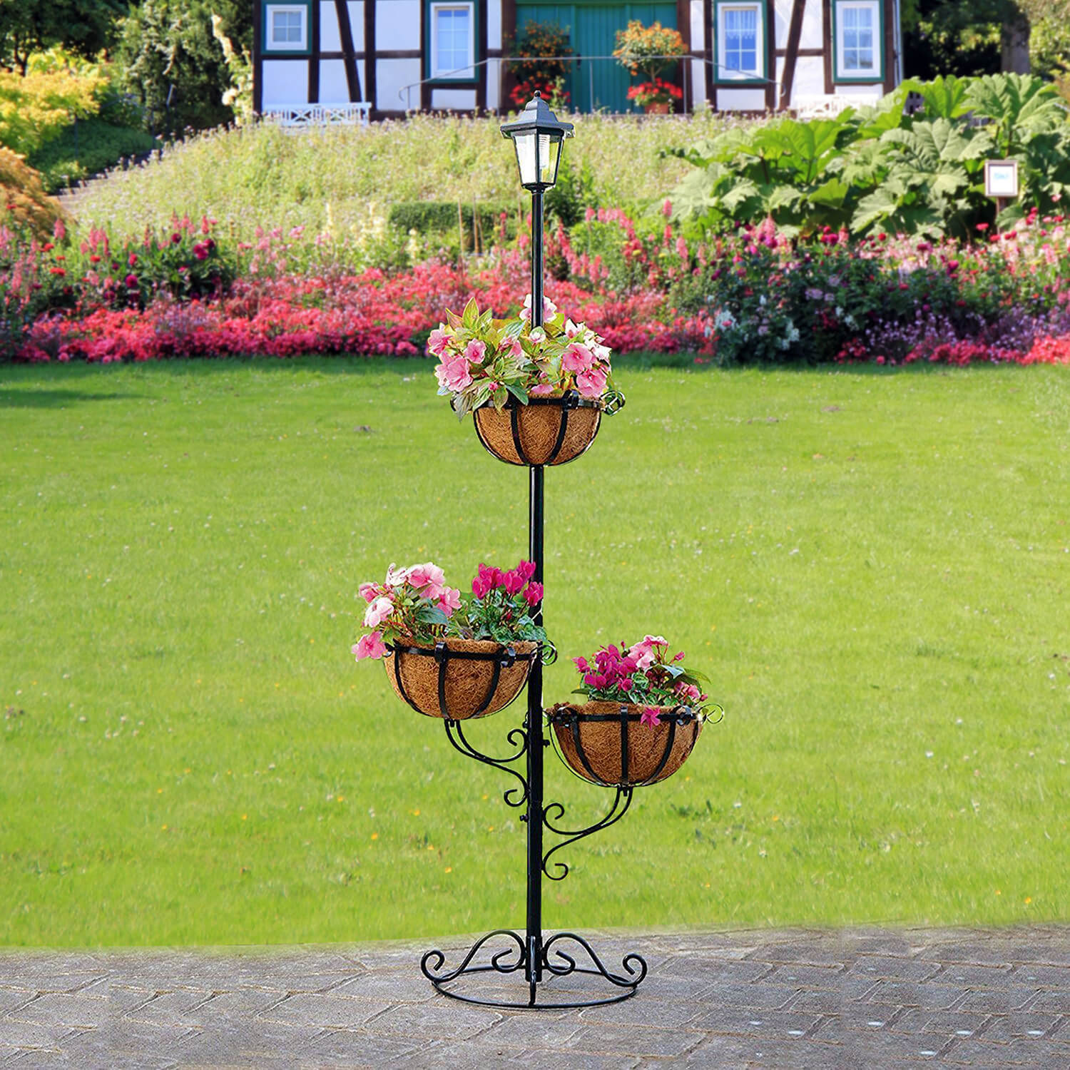 3 Tier Solar Powered Flower Planter - Home Store + More