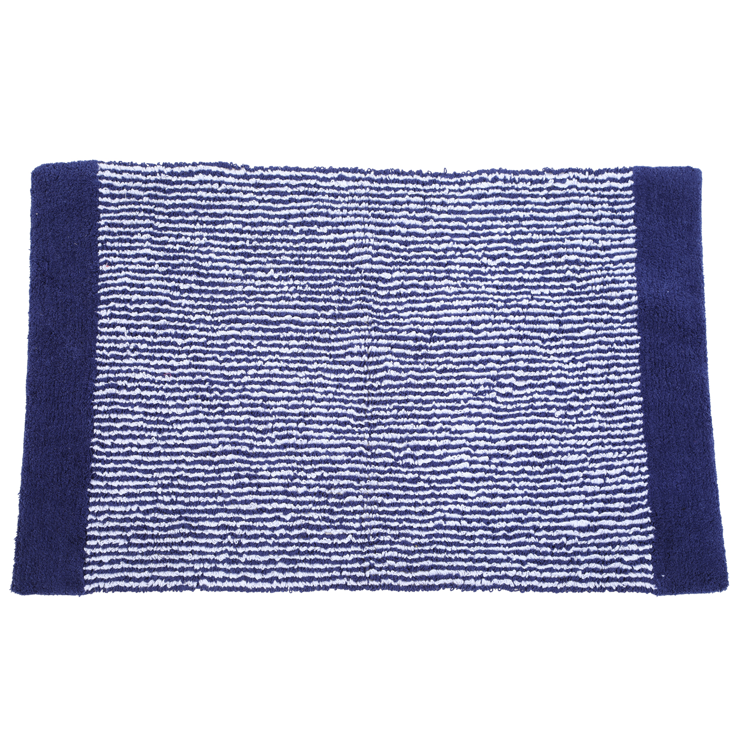 Yarn Dyed Stripe Bath Mat 50x80cm Navy Home Store More