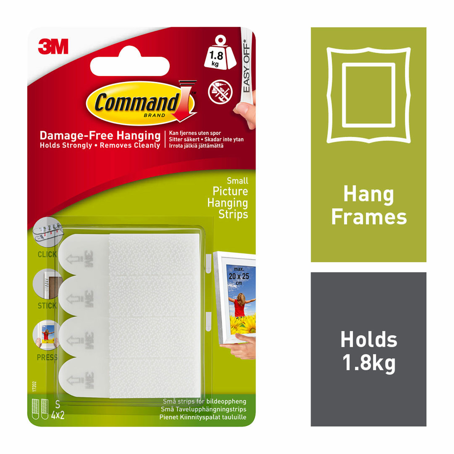 Command 4Pk Small Picture Hanging Strips - Home Store + More