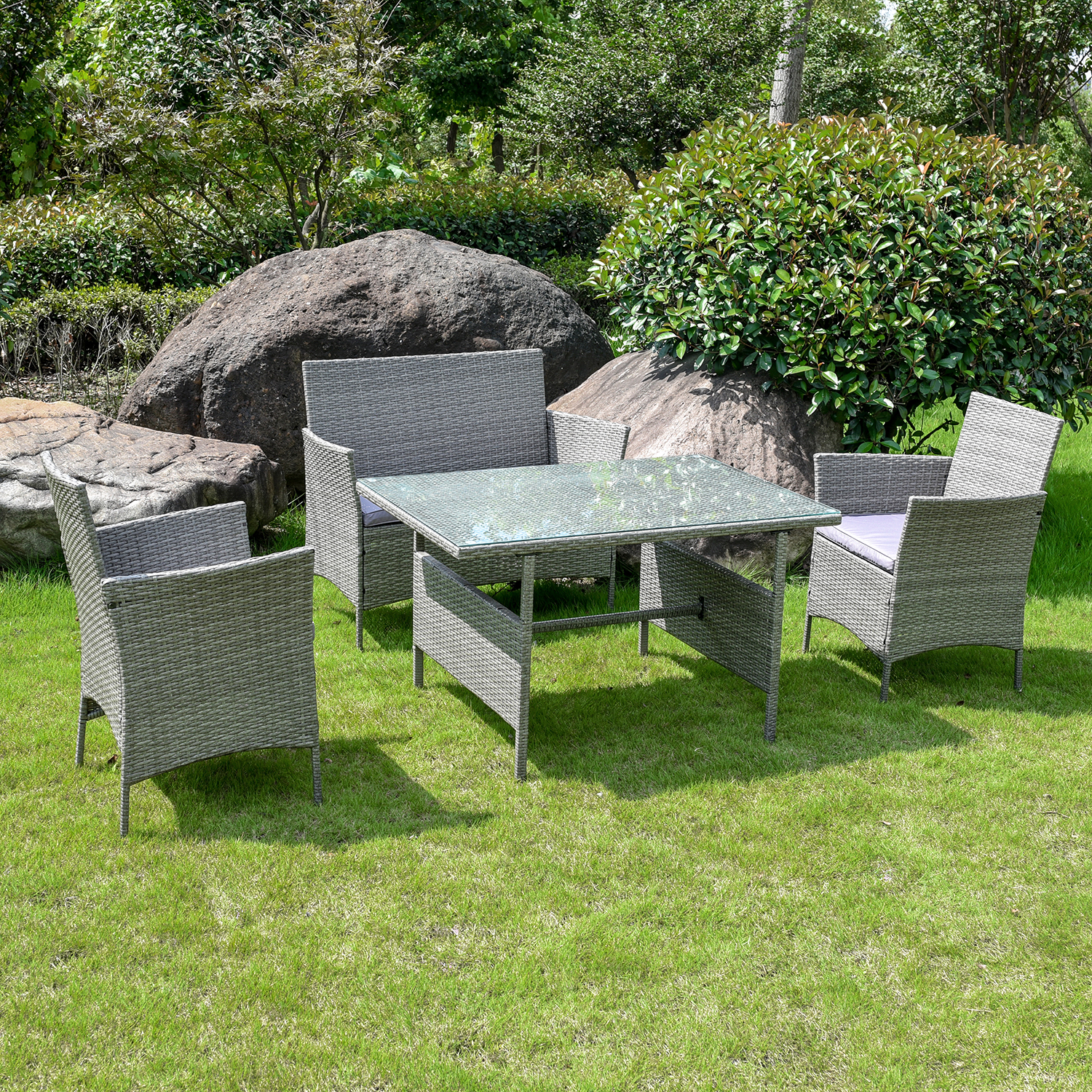 Santona Rattan Garden Furniture Set 7 Piece Home Store + More