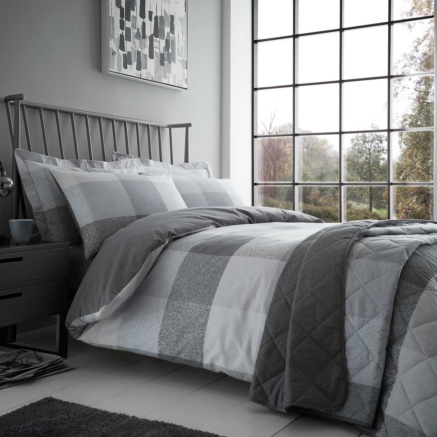 Brushed Cotton Simon Duvet Set Home Store More