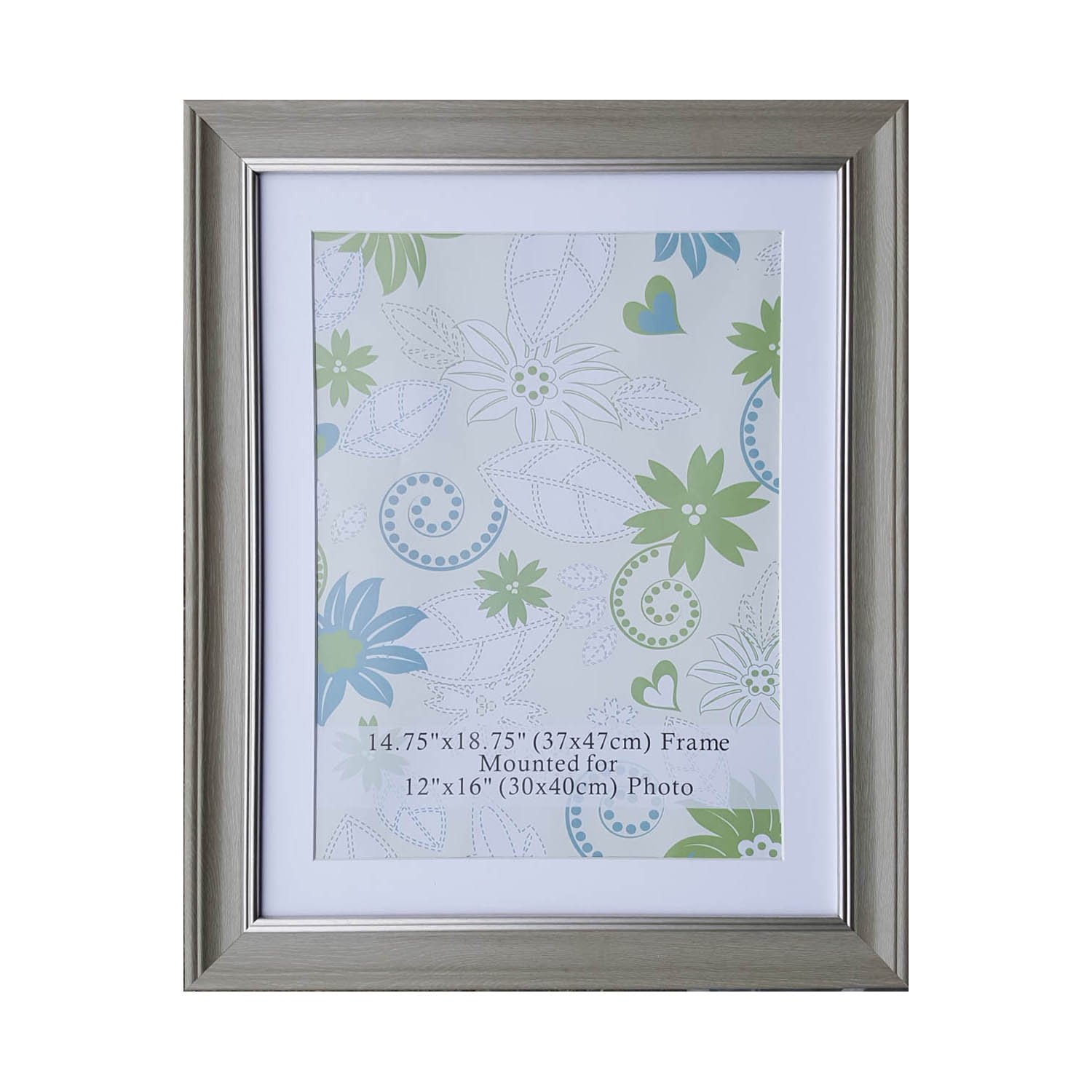 Natural & Silver Photo Frame 12x16